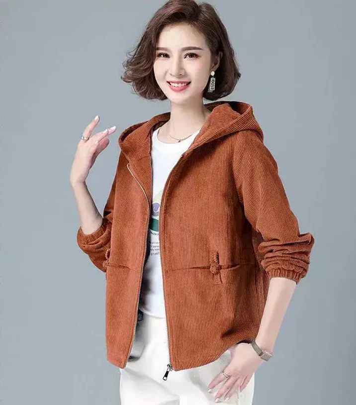 Sandra® | High-Quality Corduroy Jacket With Hood - Image 3