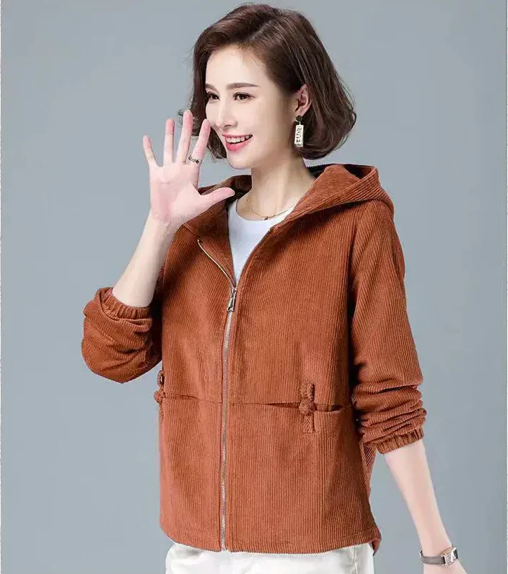 Sandra® | High-Quality Corduroy Jacket With Hood - Image 4