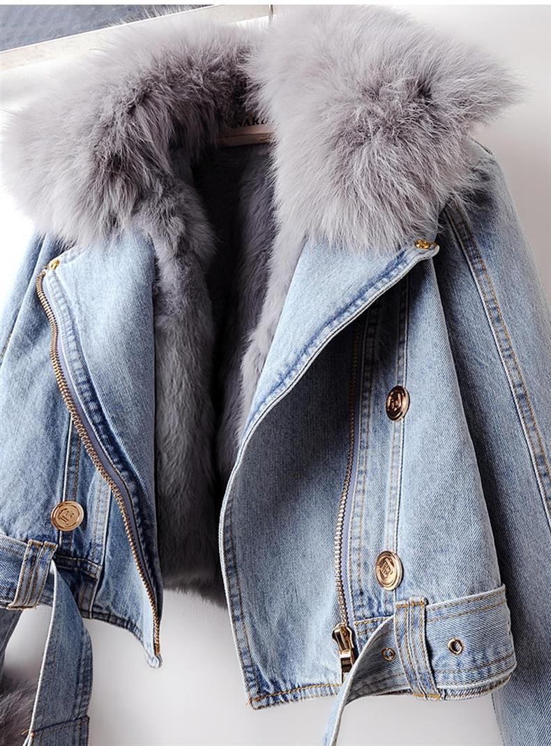 Sandra | Short denim jacket with lining - Image 3