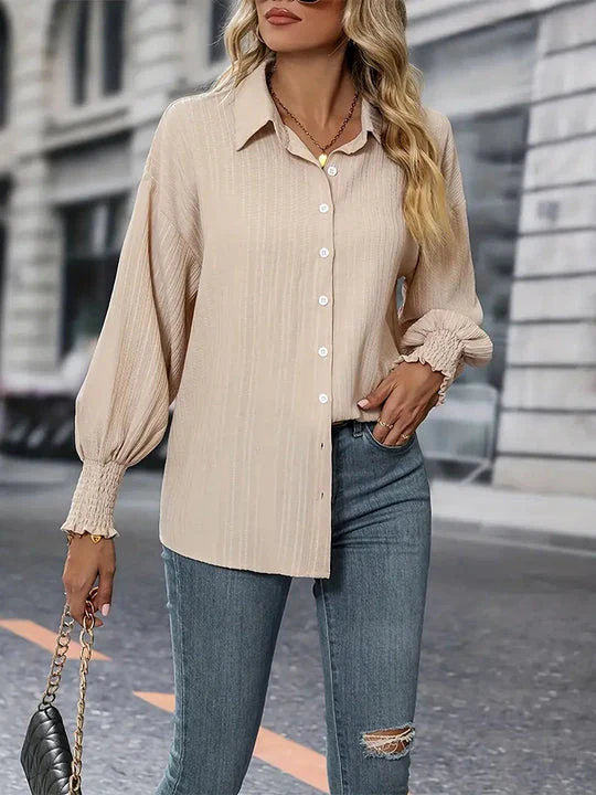 Sandra® | Simple, Plain Shirt With Ruffles - Image 2