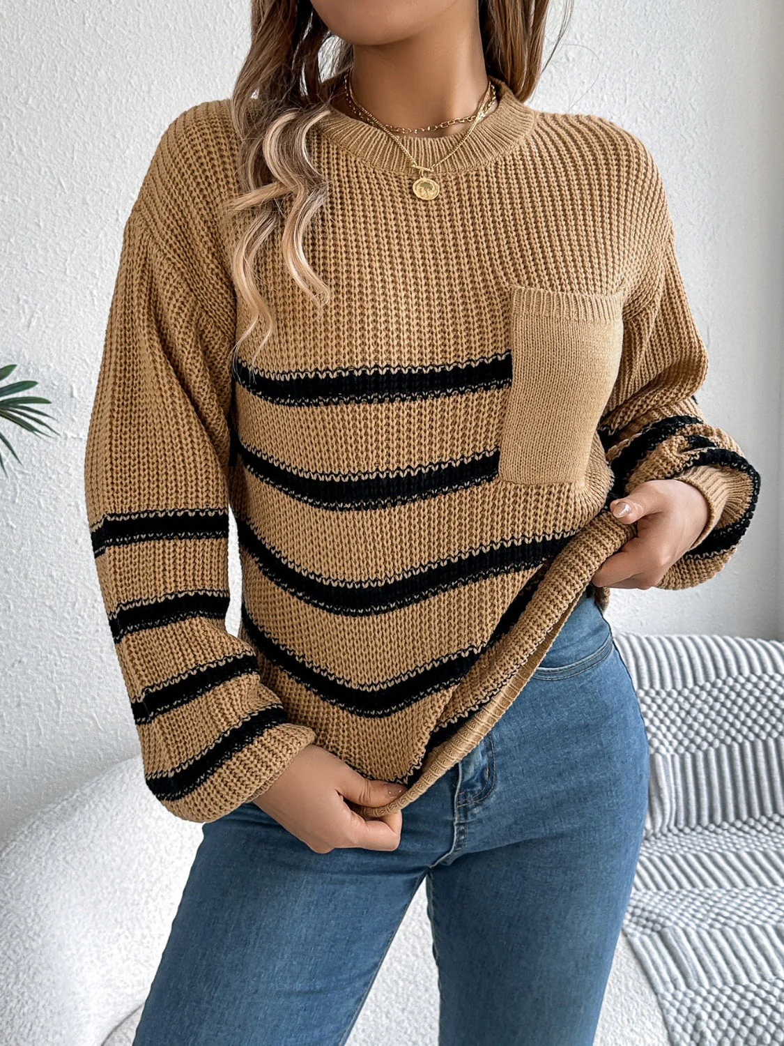Sandra | Striped long-sleeved sweater with a crew neck - Image 16
