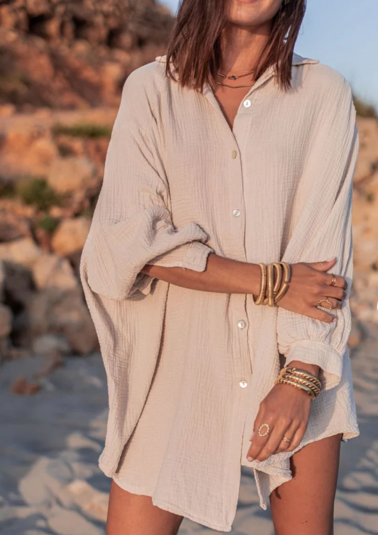 Sara® | Colored Linen Blouse For Summer - Image 4