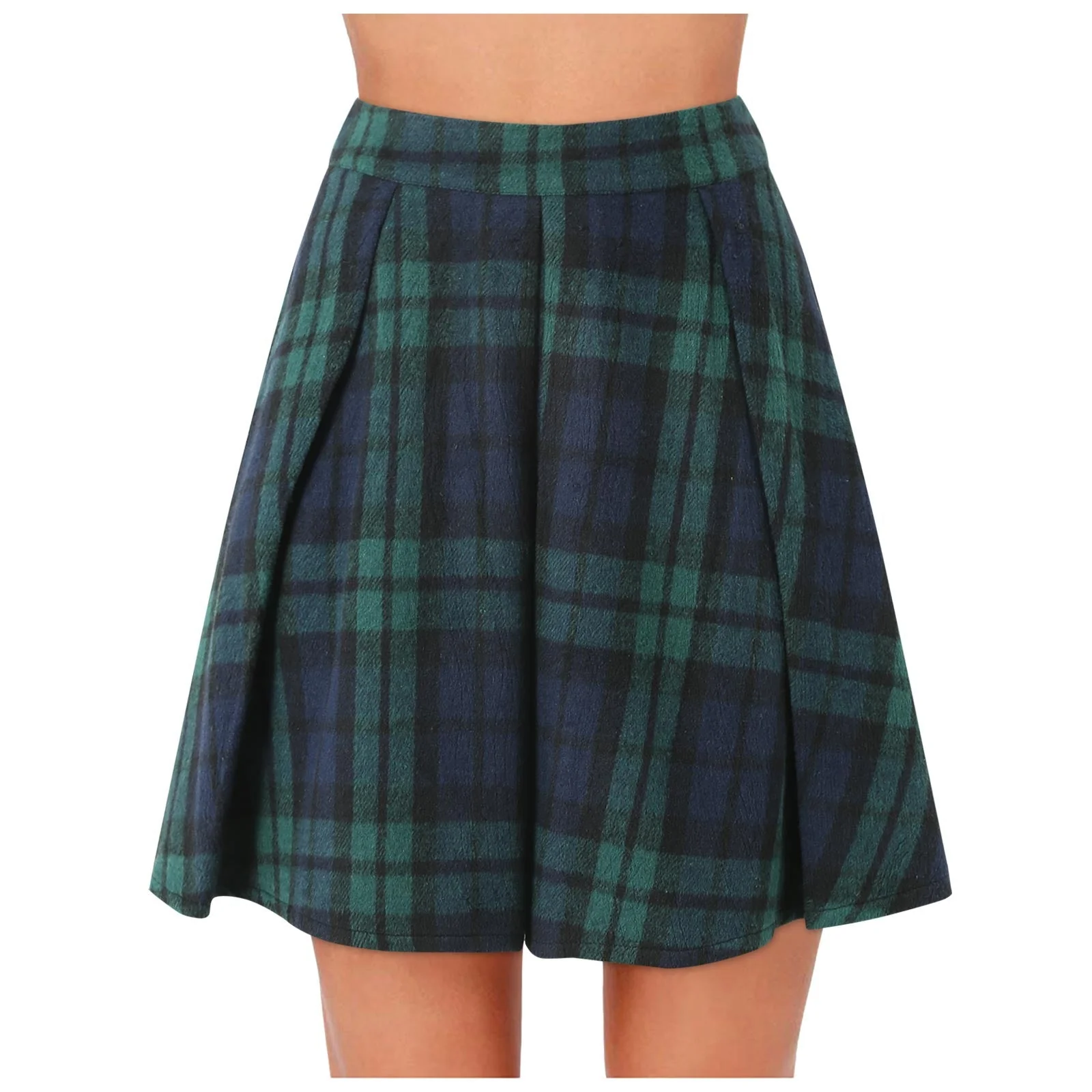Sara® | Women'S Flared Checked A-Line Skirt - Image 6