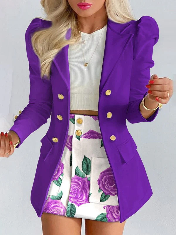 Sarah® | Blazer Skirt Set Women��S