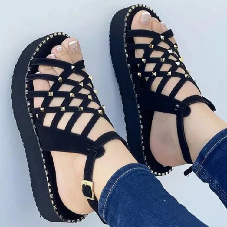 Selene® | Women'S Cutout Toe Platform Sandals Fashion - Image 2