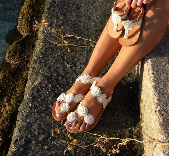Serena® | Comfort Summer Foreign Trade New Pu Toe Flowers - Image 3