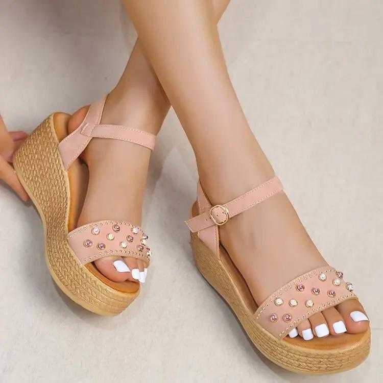 Sharon® | Chic Women Sandals Buckle Wedge - Image 3