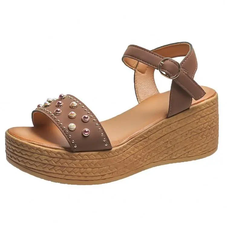 Sharon® | Chic Women Sandals Buckle Wedge - Image 4