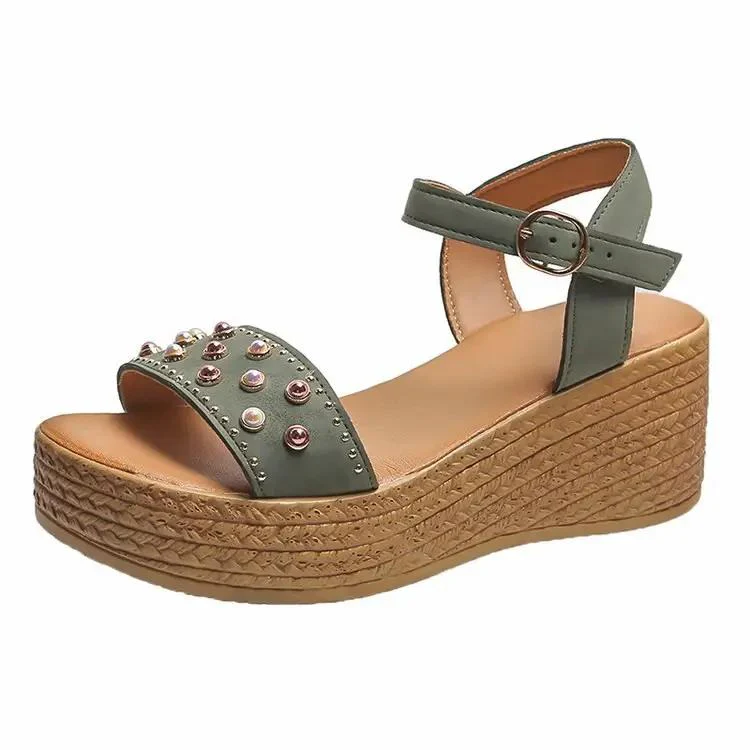 Sharon® | Chic Women Sandals Buckle Wedge - Image 6