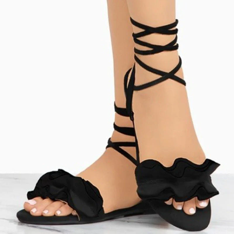 Sheila® | Flower Flat Sandals Women Sandals - Image 3