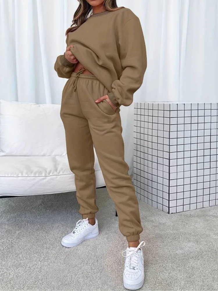 Sibilla® | Casual Elegant Sweatshirt And Jogger Pants Tracksuit - Image 2