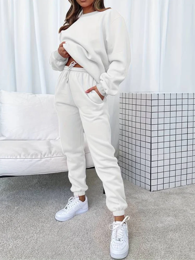 Sibilla® | Casual Elegant Sweatshirt And Jogger Pants Tracksuit - Image 4
