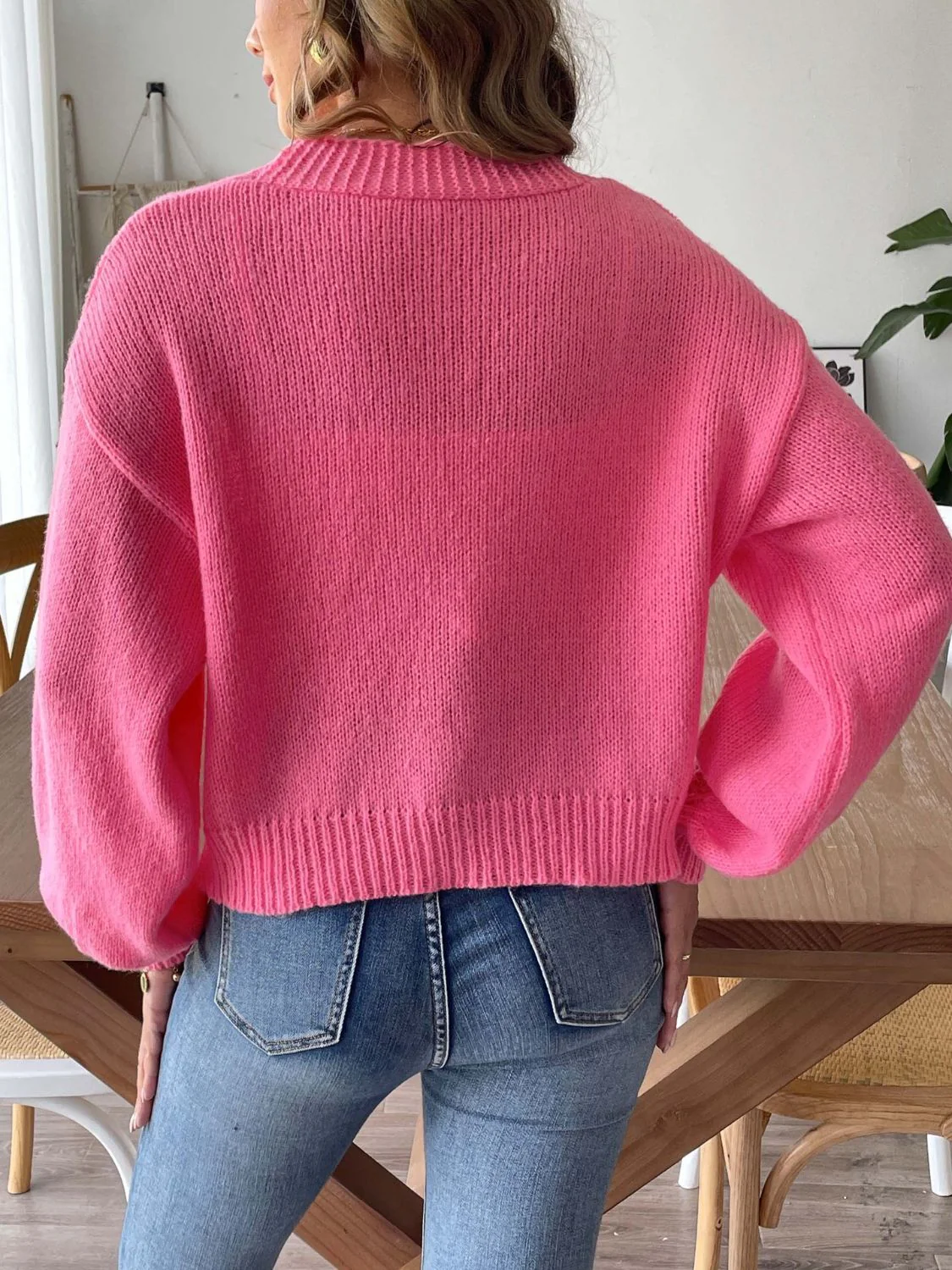 Sibylle | Beaded cardigan with long sleeves and an open front - Image 2