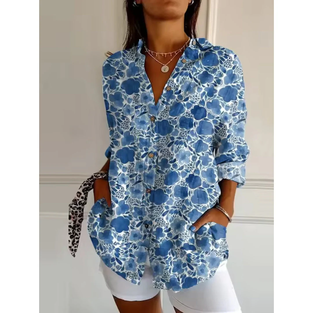 Silvia® | Chemisier à fleurs with boutons for women - Image 2