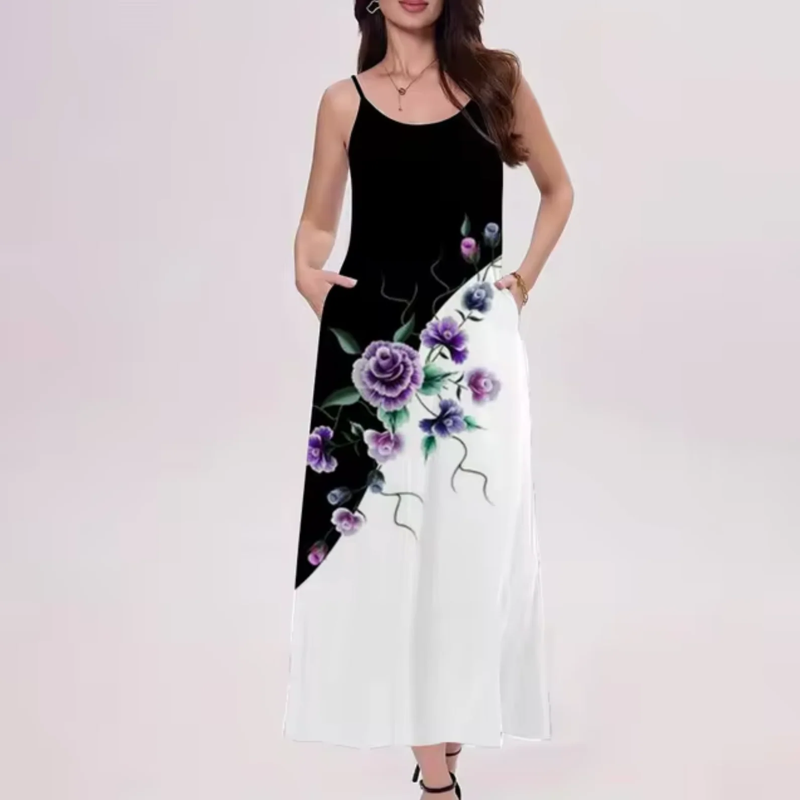 Silvia® | Long Color Block Dress