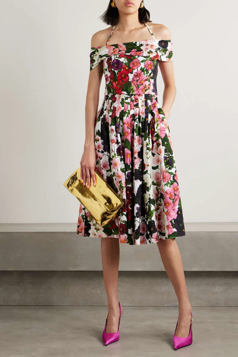 Silvia® | Off-The-Shoulder Floral Midi Dress - Image 3