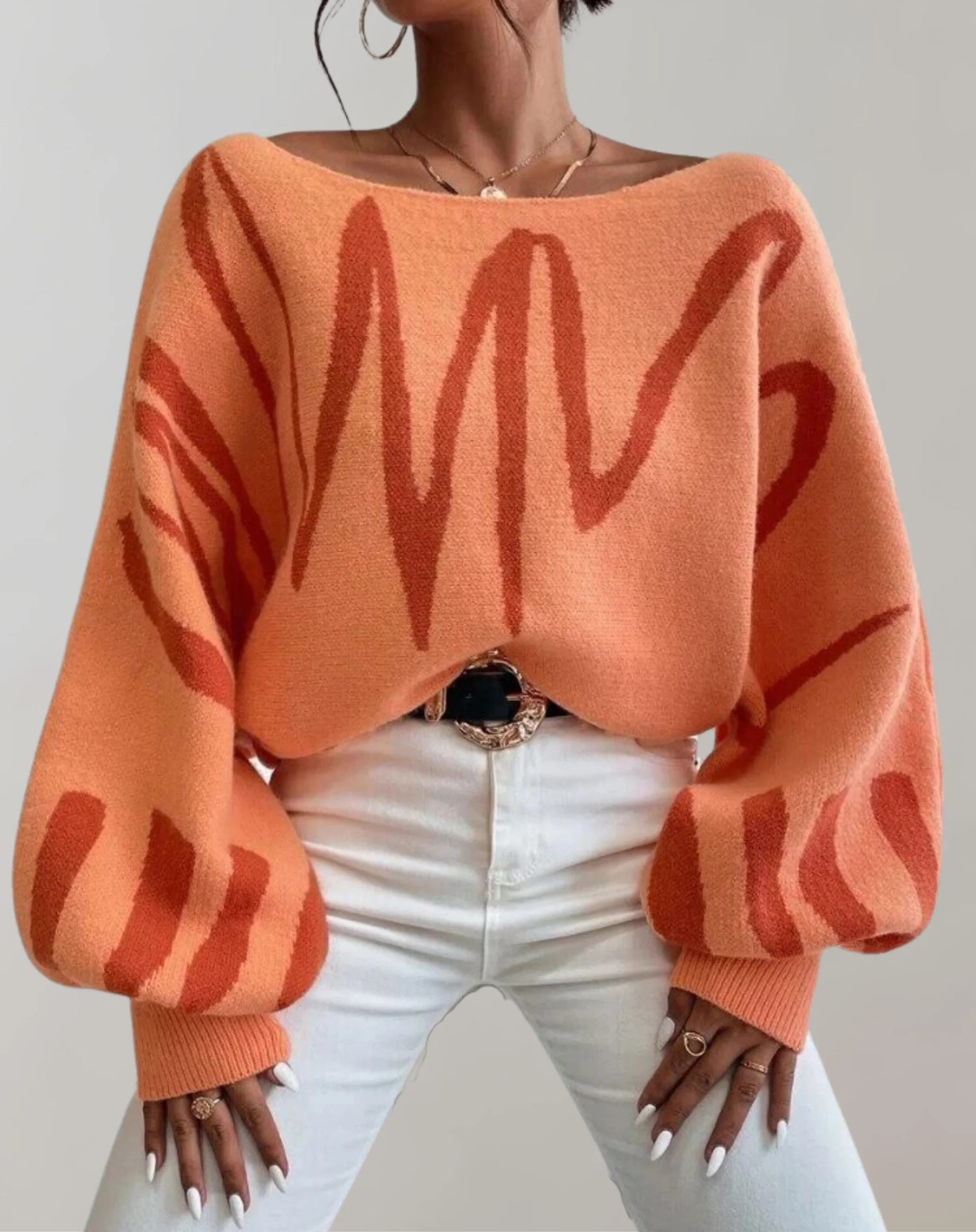 Silvia® | Print Lantern Sleeve Off-Shoulder - Image 2
