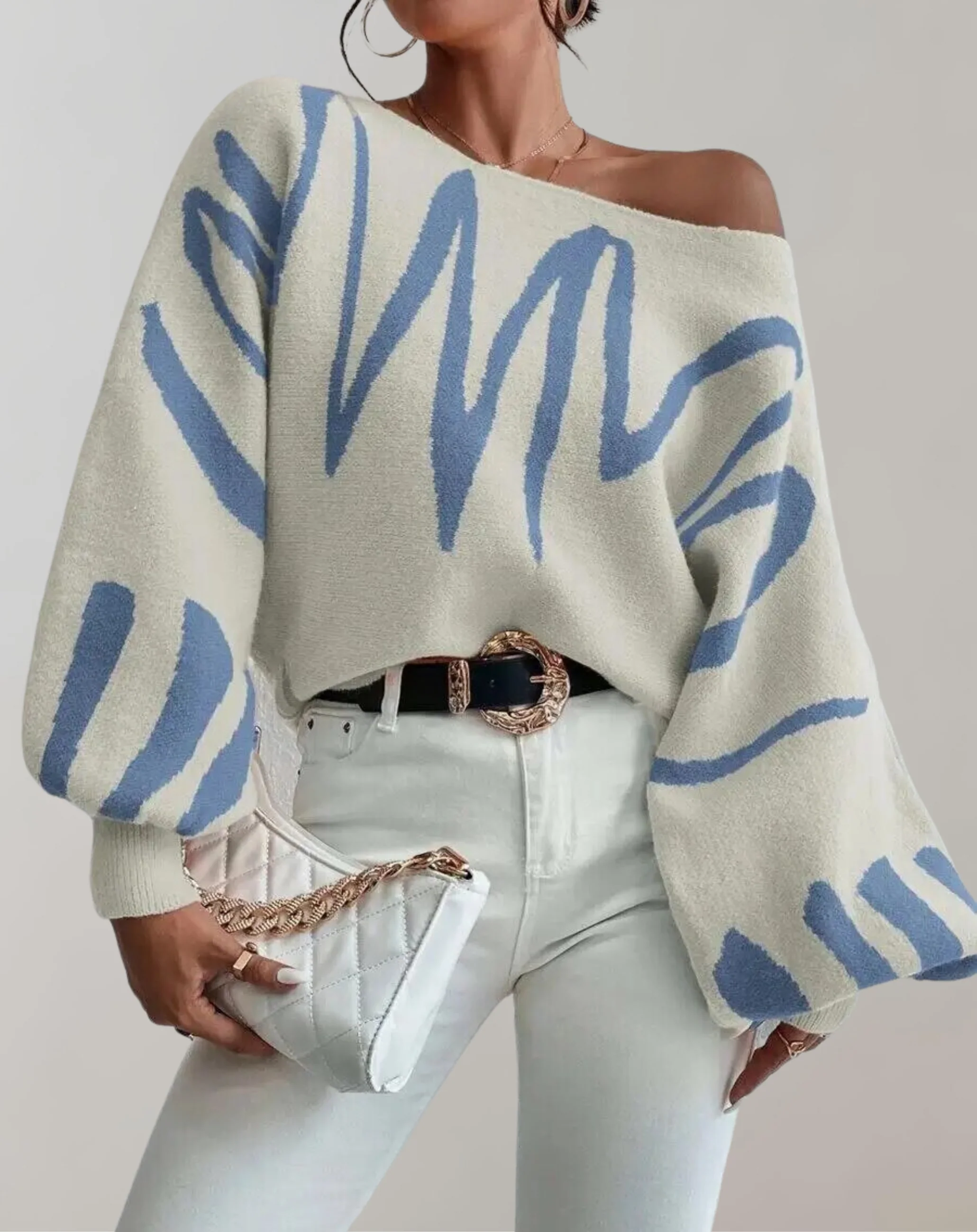 Silvia® | Print Lantern Sleeve Off-Shoulder - Image 3