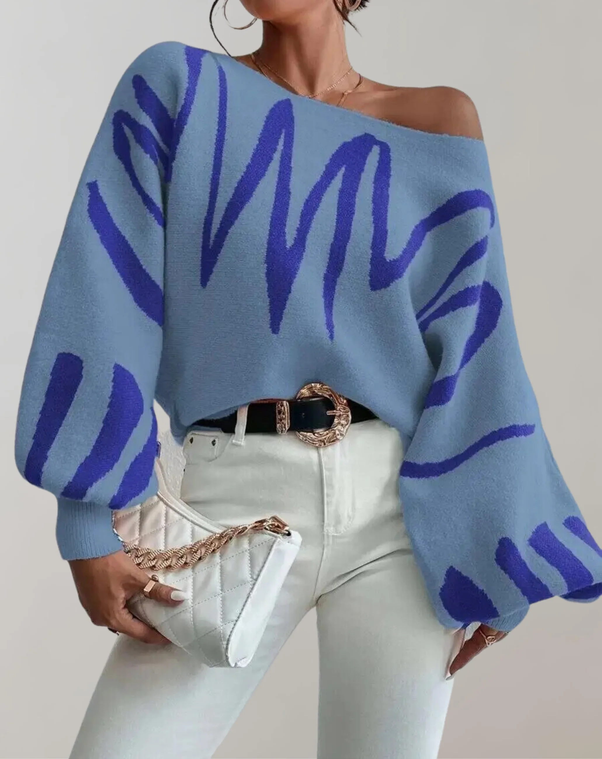 Silvia® | Print Lantern Sleeve Off-Shoulder - Image 4