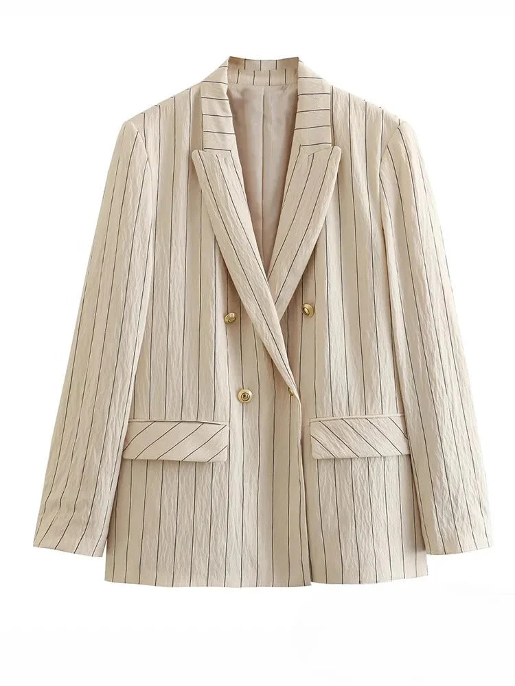 Silvia | Striped blazer and pants set - Image 3