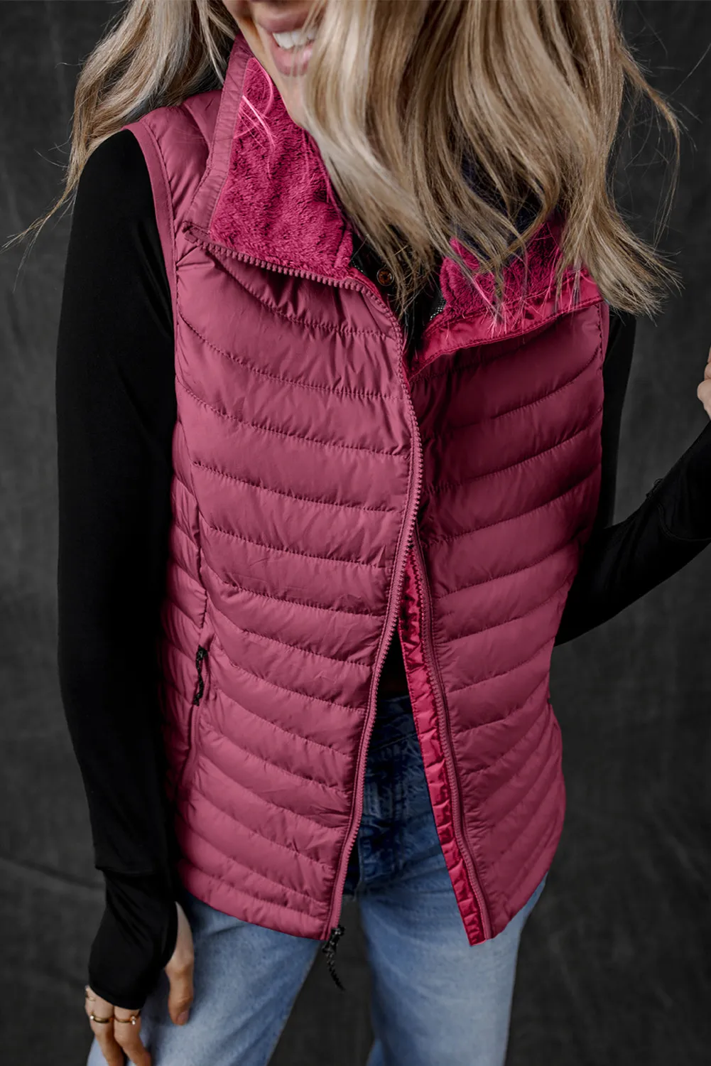 Silvia | Vest coat with zip and pockets - Image 10