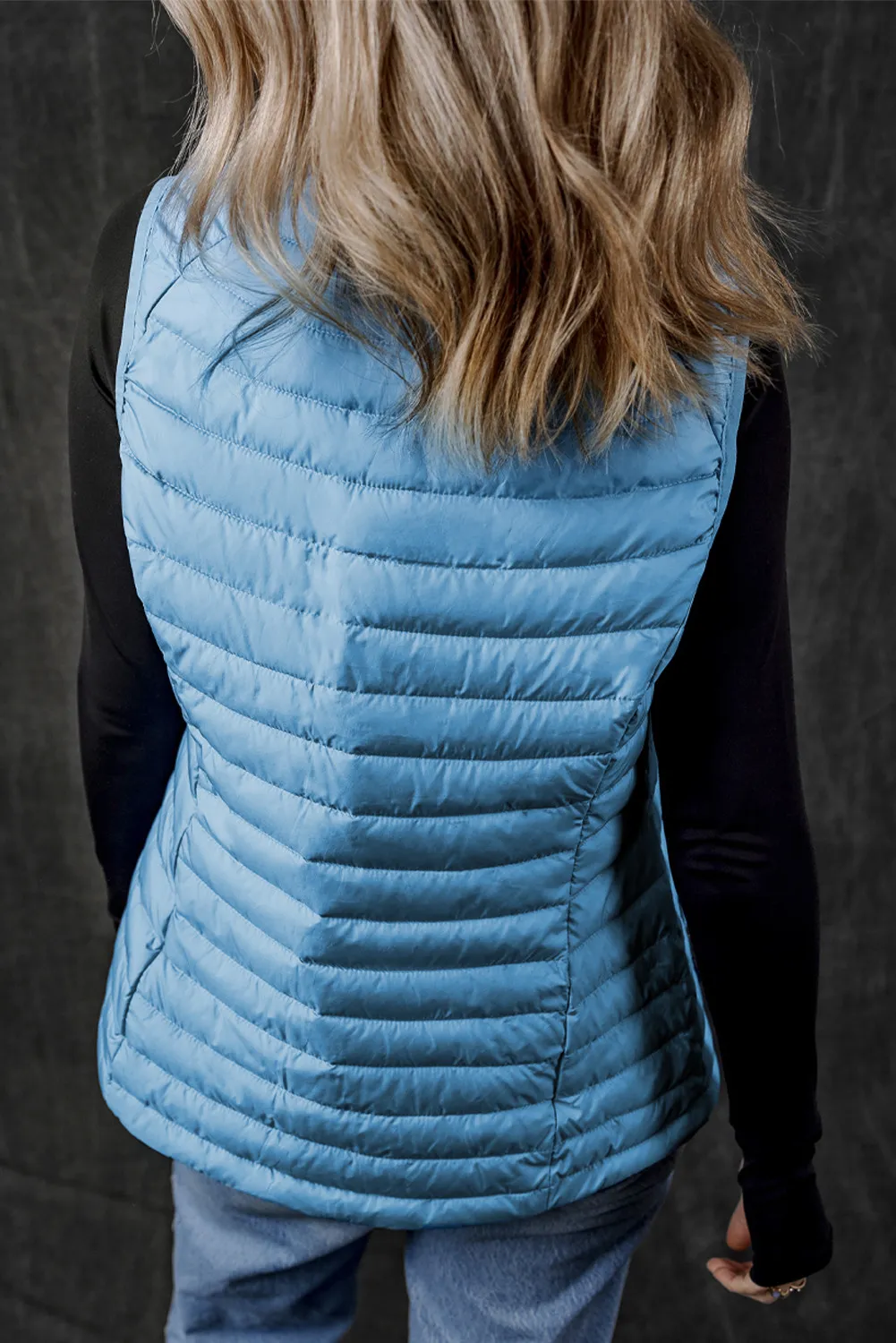 Silvia | Vest coat with zip and pockets - Image 4