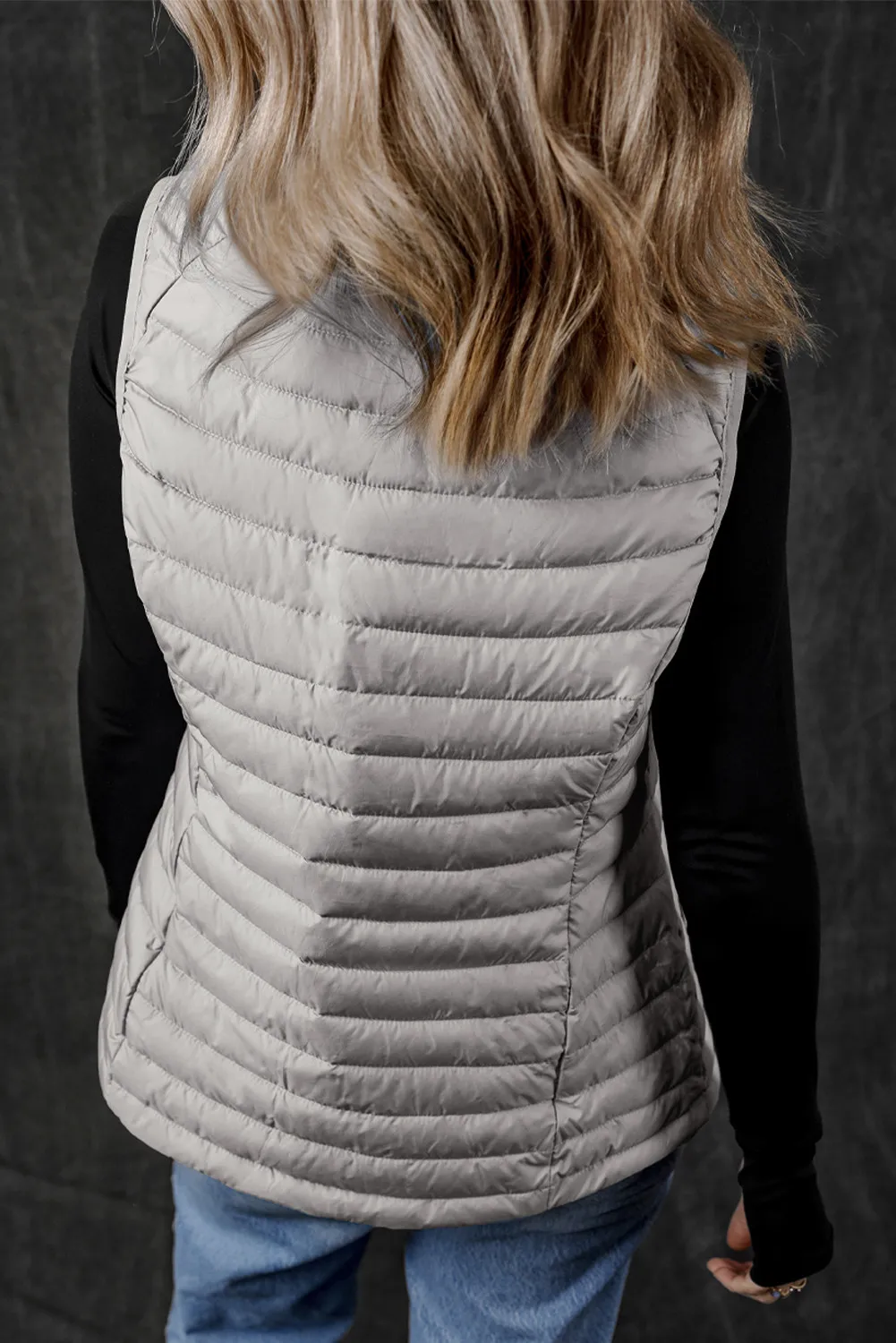 Silvia | Vest coat with zip and pockets - Image 8