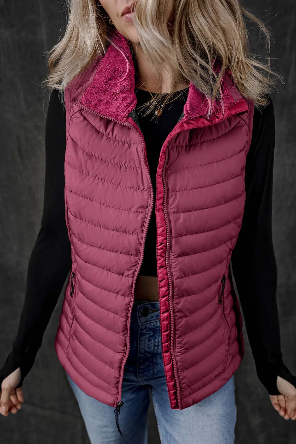 Silvia | Vest coat with zip and pockets - Image 9