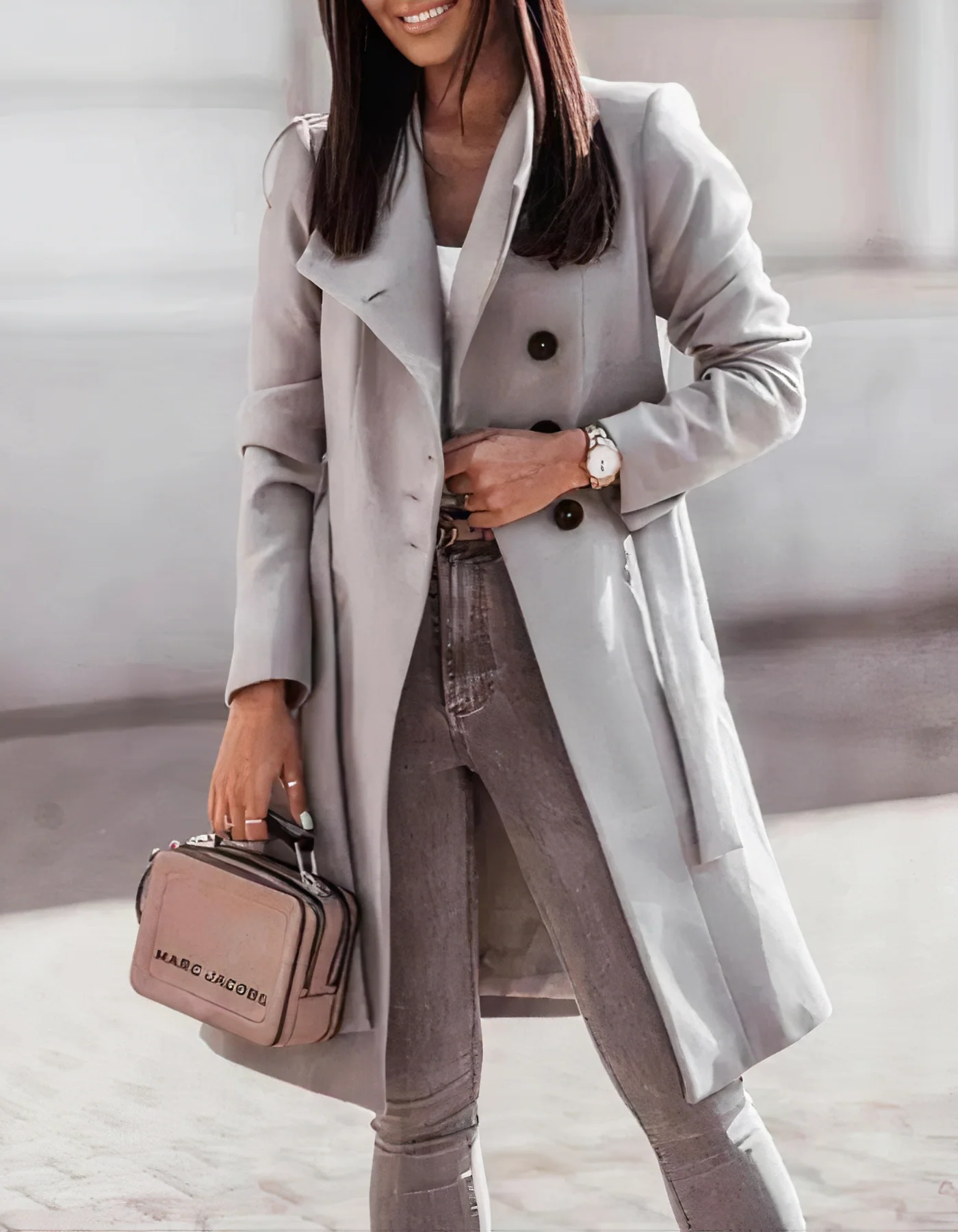 Simona® | Chic trench coat with belt - Image 2