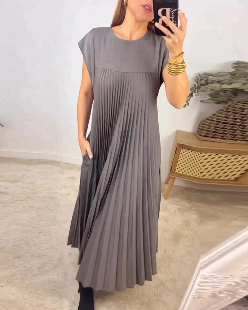 Simona® | Sleeveless Dress With Pleats - Image 11