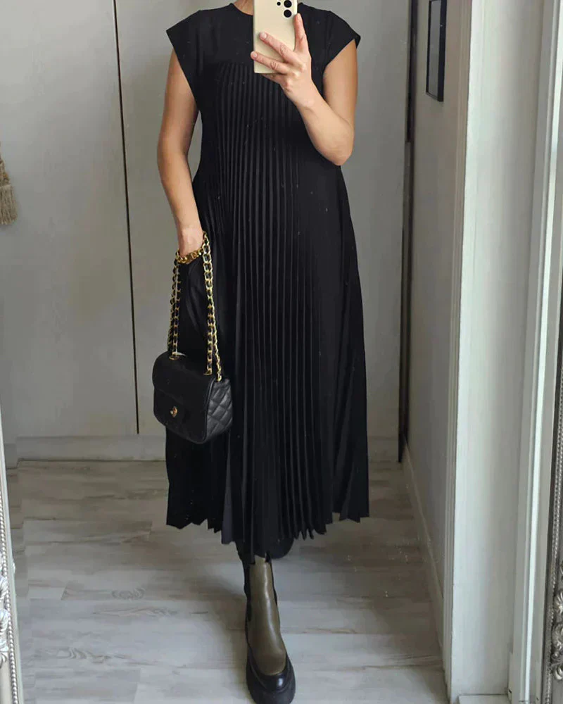 Simona® | Sleeveless Dress With Pleats - Image 2