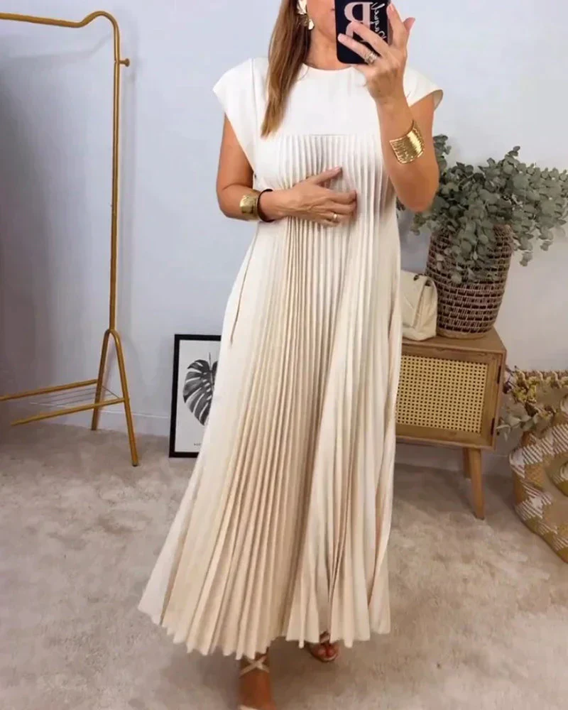 Simona® | Sleeveless Dress With Pleats - Image 6