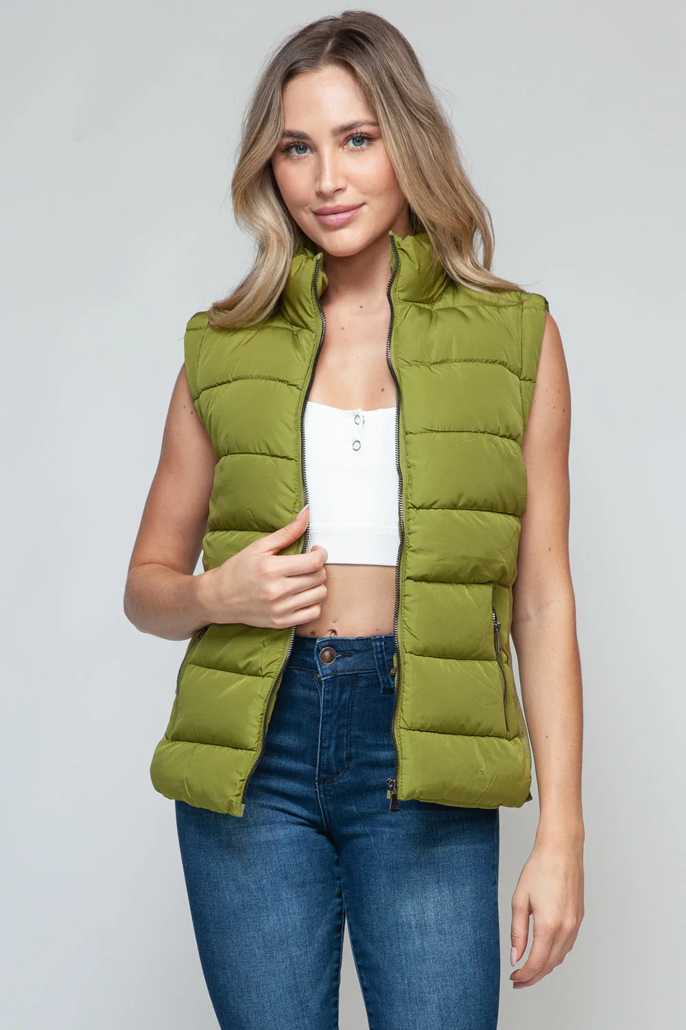 Simona | Snobbish turtleneck vest with zip and pockets - Image 6