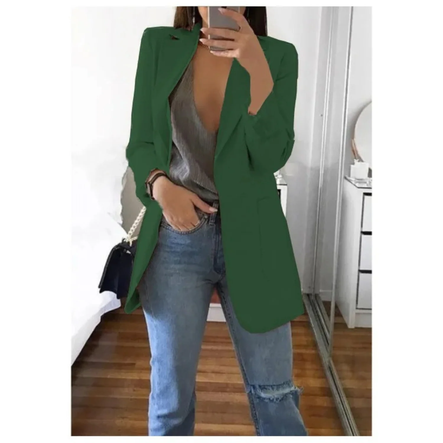 Simone | Long women's blazer - Image 13