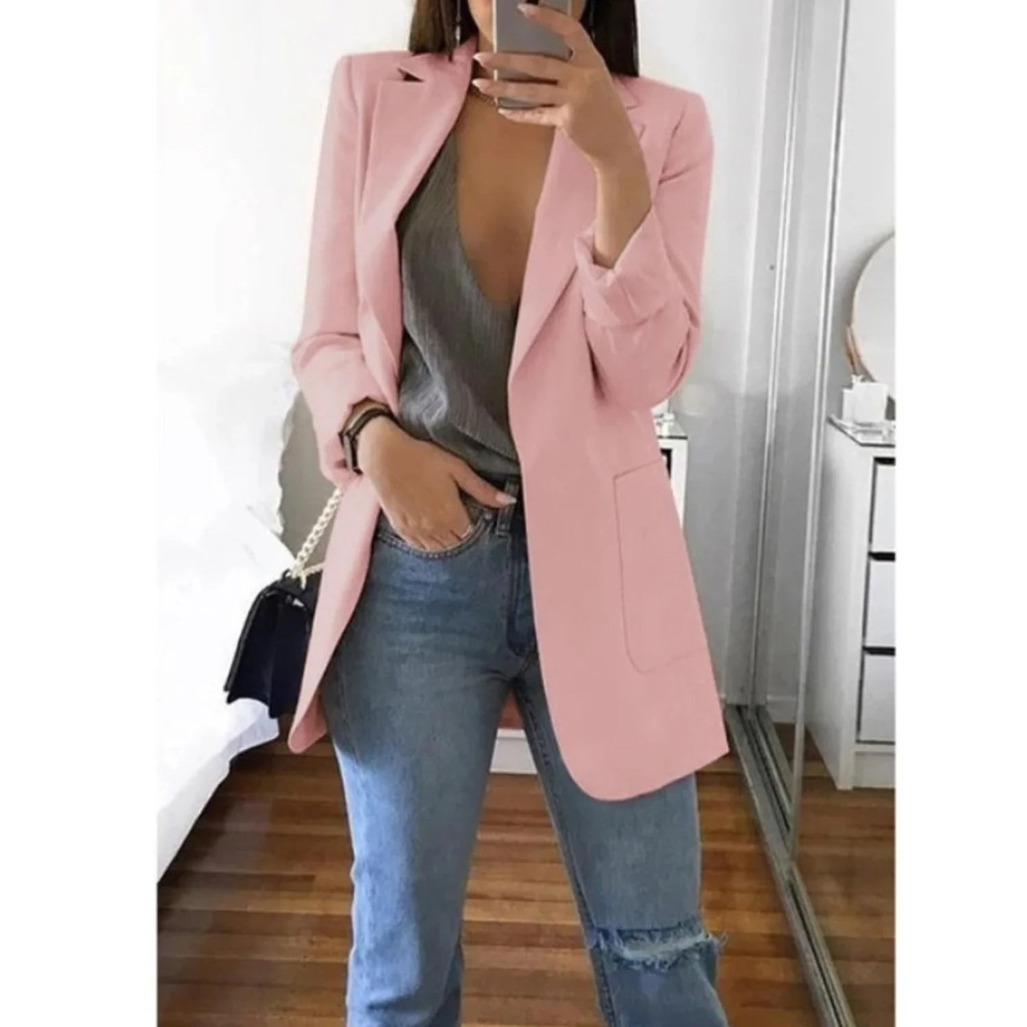 Simone | Long women's blazer - Image 4