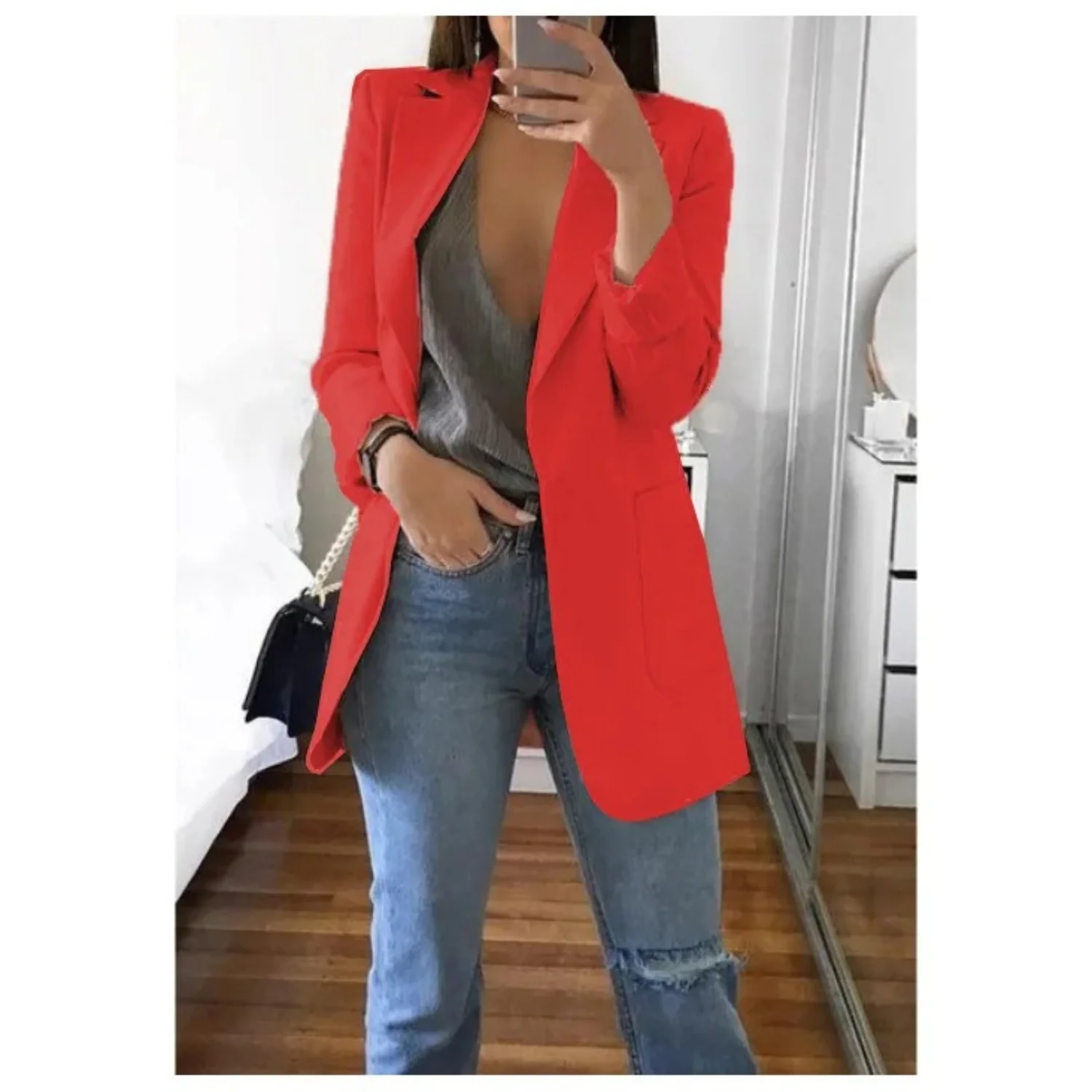 Simone | Long women's blazer - Image 6