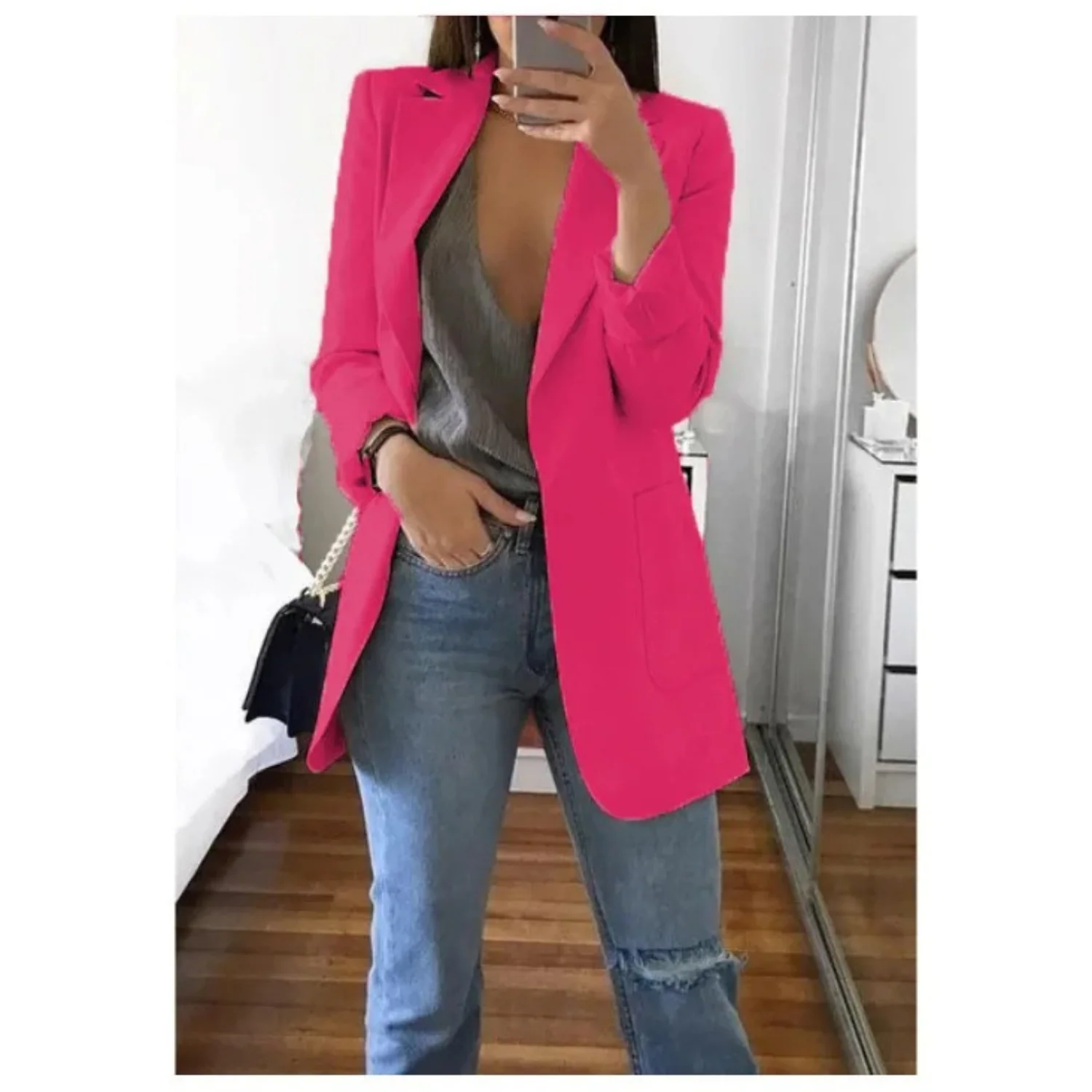 Simone | Long women's blazer - Image 7