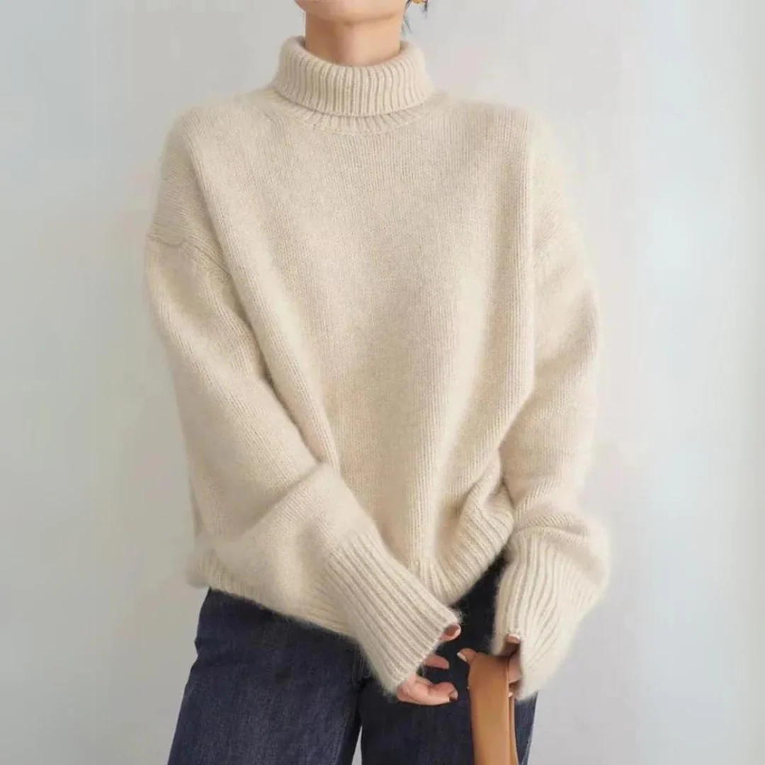 Sofia | Comfortable, knitted, soft turtleneck sweater