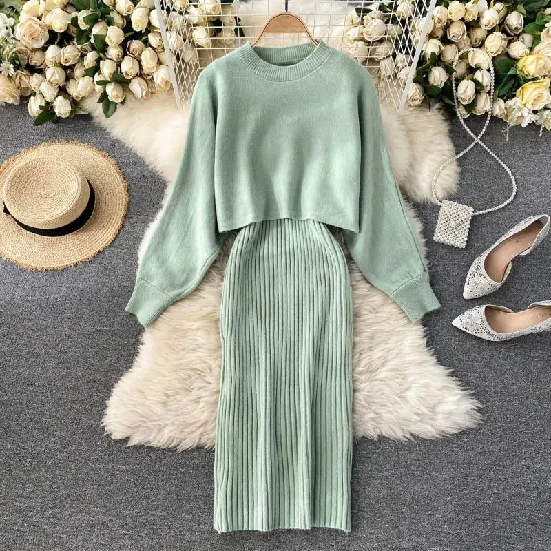 Sofia® | Knitted dress and sweater set for women - Image 3