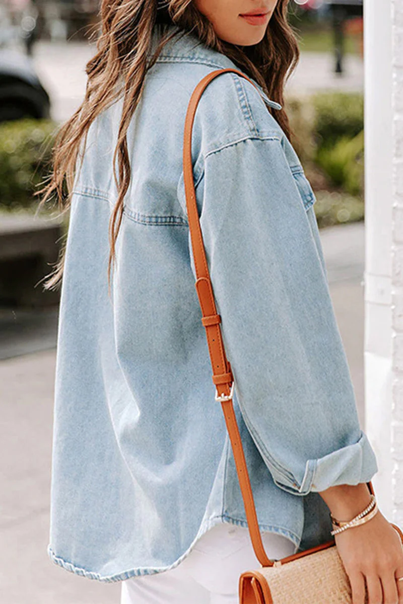 Sol | Street solid outerwear with a turn-down collar - Image 3