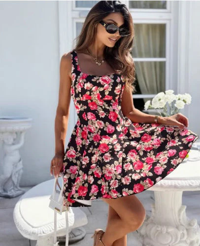 Sol® | Women'S Floral Backless Mini Dress - Image 6