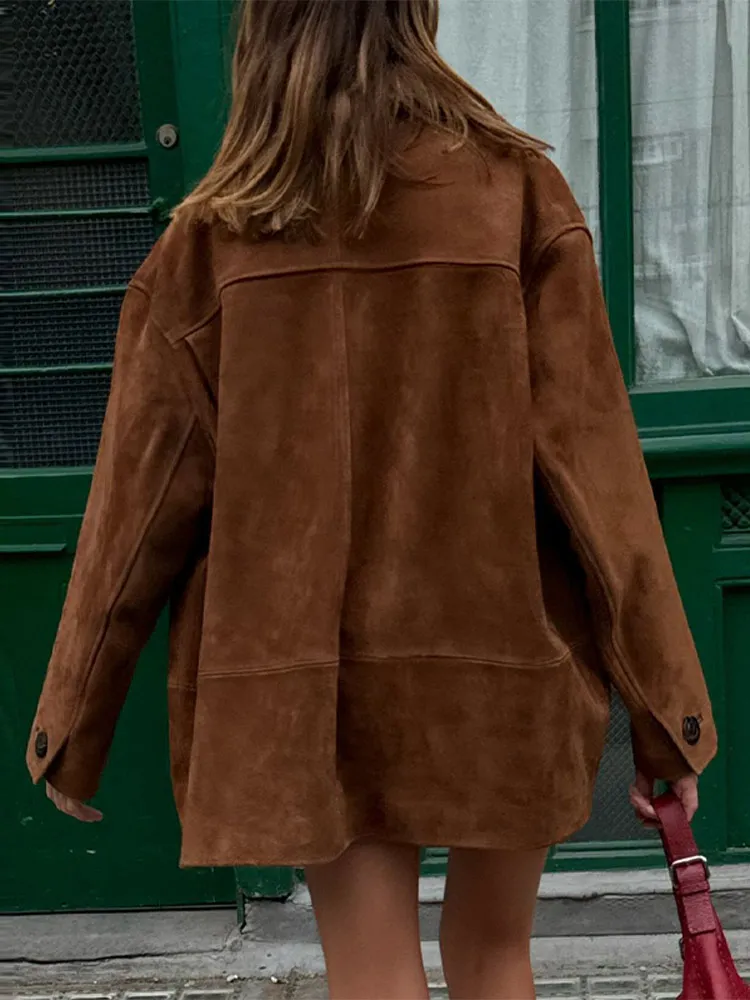 Solange | Retro coat for women with lapel collar - Image 4