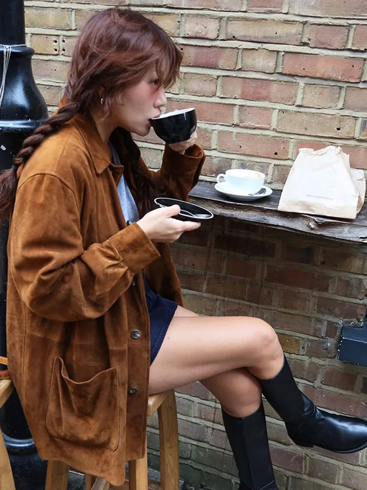 Solange | Retro coat for women with lapel collar - Image 5