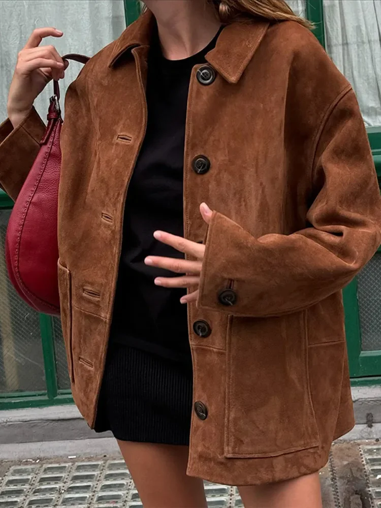 Solange | Retro coat for women with lapel collar - Image 7