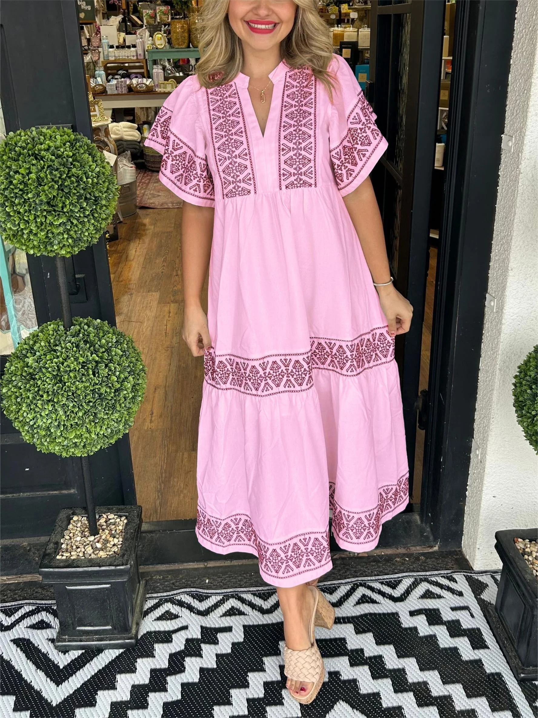 Sole® | Elegant Loose Puff Sleeve Dress - Image 4