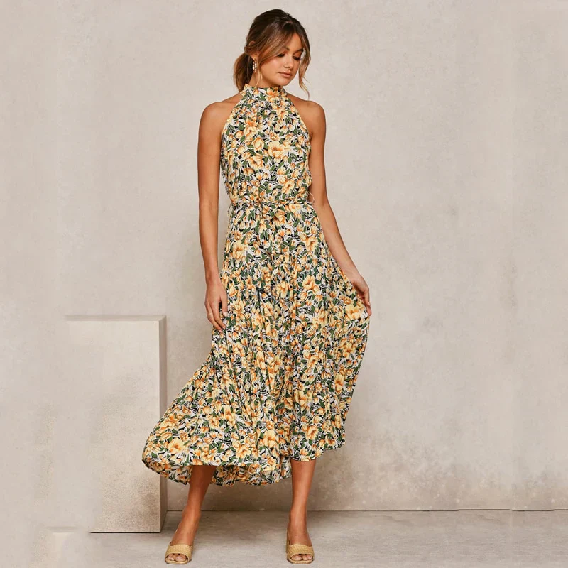 Soledad® | Lavish Dotted Halterneck Dress - Image 10