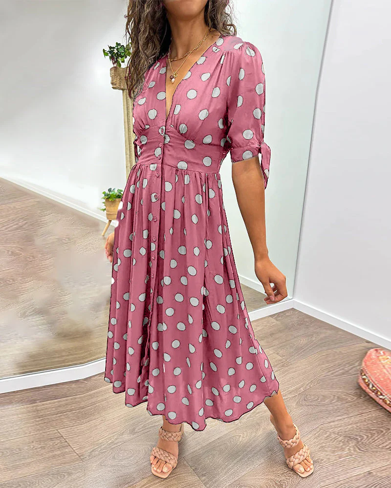 Soledad® | V-Neck Dress With Polka Dots - Image 18