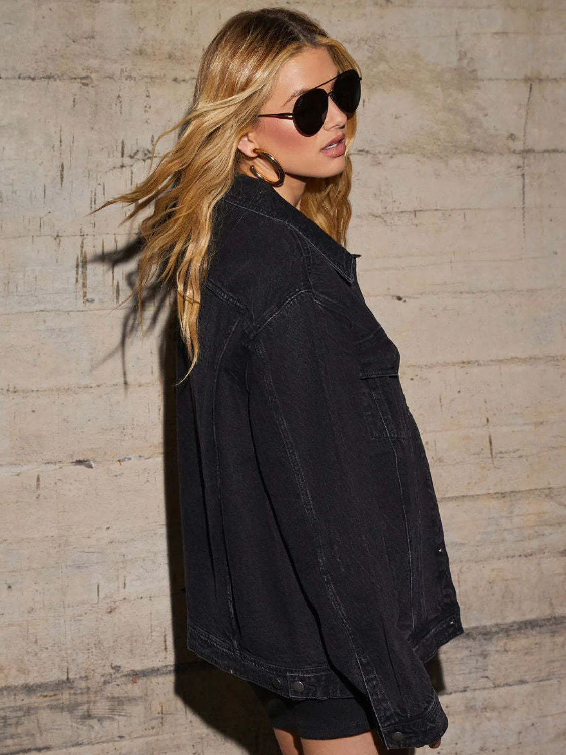 Solveig | Denim jacket with button placket and collar - Image 7