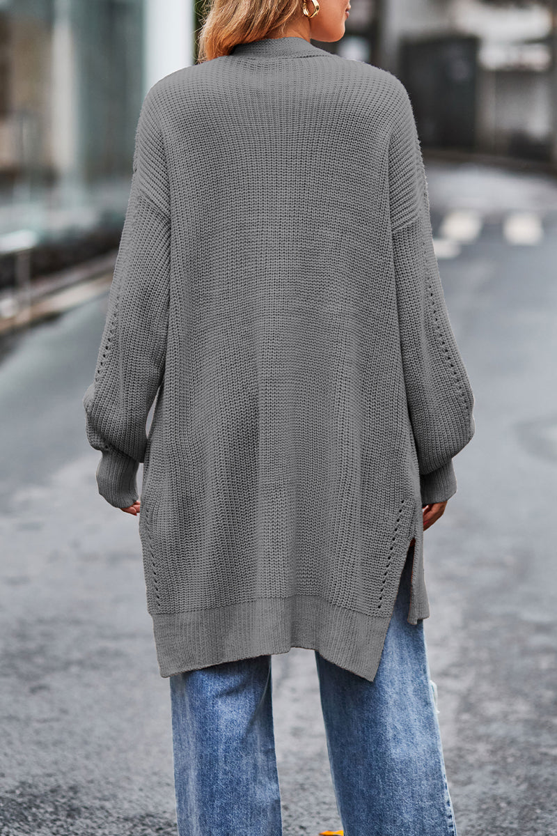 Sonia | Street Solid Pocket Cardigan Collar Tops - Image 9