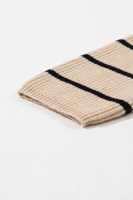 Sonia | Striped cardigan with side pockets and open front - Image 11